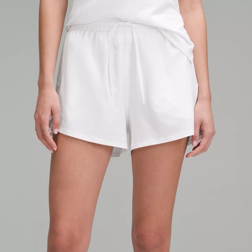Lululemon • Court Rival High-Rise Short 3" • Size 6 • White/White